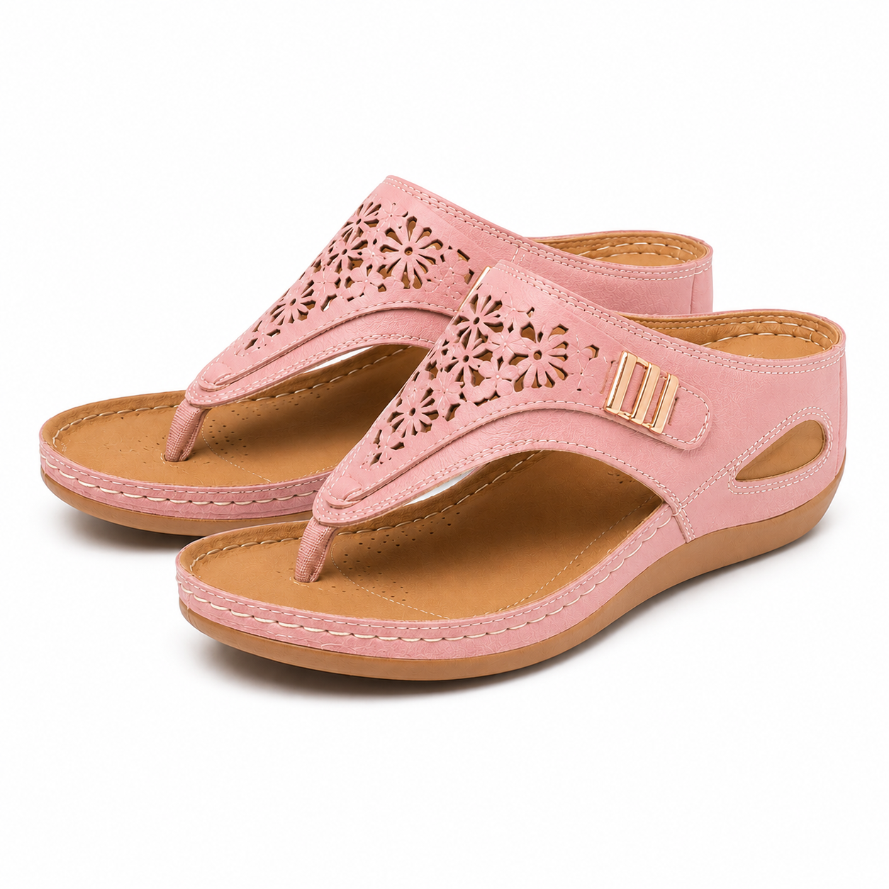 SOLENA™ - Sandales compensées confortables en cuir pour femmes – Élégance et bien-être garantis