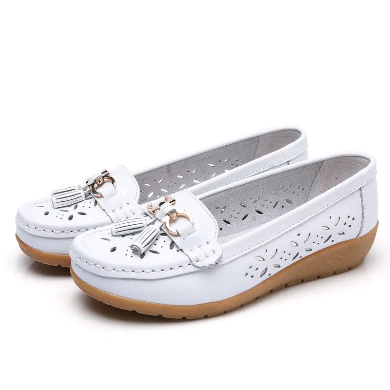 SERELA™ - mocassin femme cuir tres souple - Confort Absolu & Élégance Garantie