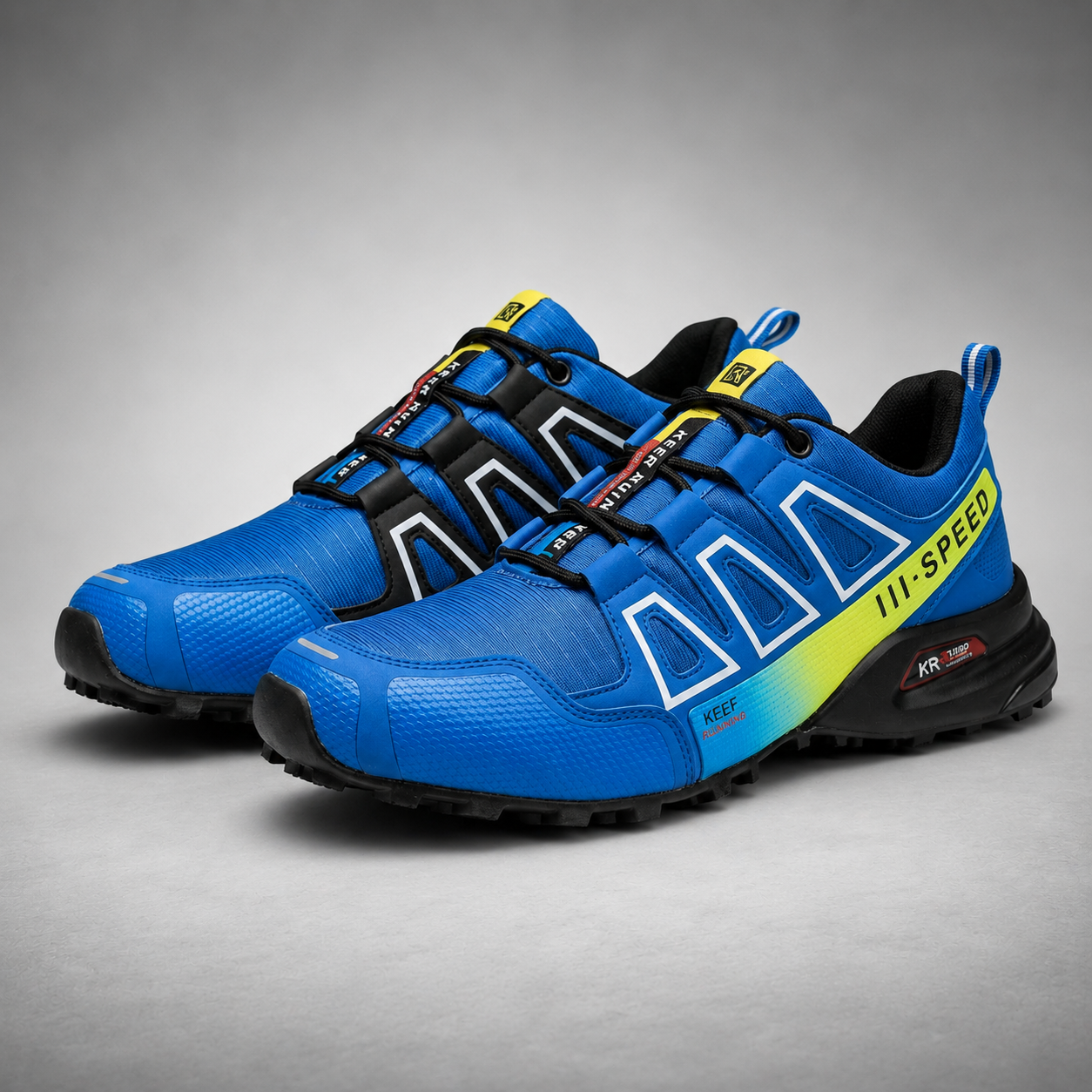 Chaussure Running Trail Homme Noir & Rouge – Performance et Confort