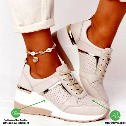 ELYORA™ - Basket femme compensée – Élégance & Confort à Chaque Pas