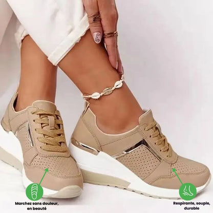 ELYORA™ - Basket femme compensée – Élégance & Confort à Chaque Pas