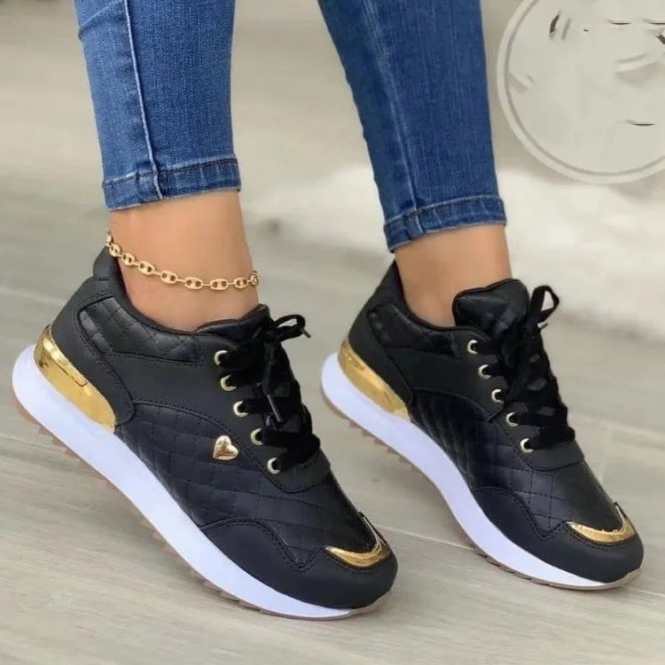 Basket Orthopédique Femme Noire – Semelle Confort & Maintien Quotidien